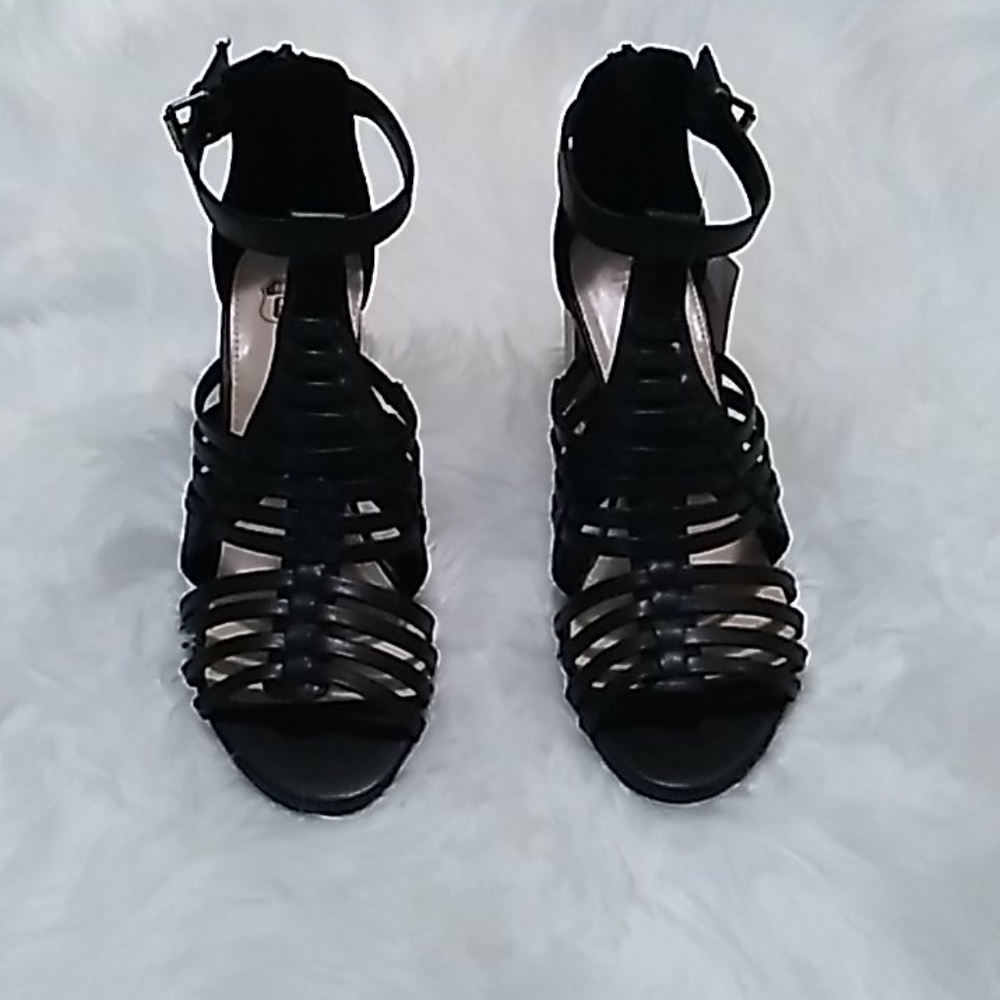 3 for $10 Route 66 Black Chunky Heels